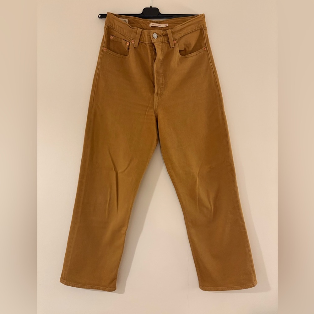 Levi's Women's Ribcage Straight Ankle Jeans - Mustard yellow/brown